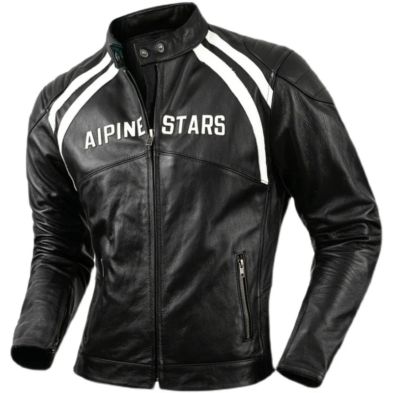 2023 new autumn winter motorcycle clothing men motor biker clothes riding clothing slim biker natural cowhide leather jacket 2023 Autumn Winter New Protectors Motorcycle Clothing Men Genuine Leather Jacket Riding Clothes Real Cowhide Motor Biker Jackets