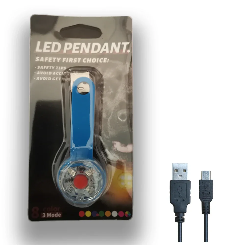 LED Pet Dog Cat Collar Pendant Night Safety Cat Luminous Light IPX7 Waterproof Flashing Harness with Light For Dog Accessories