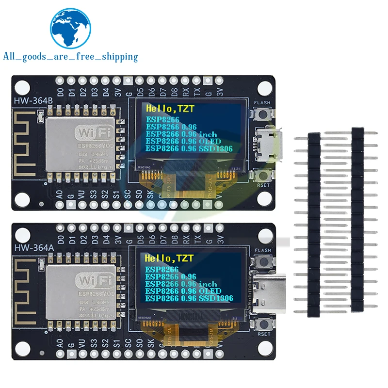 NodeMCU-ESP8266-V3-Development-Board-With-0-96-Inch-OLED-Display-CH340 ...