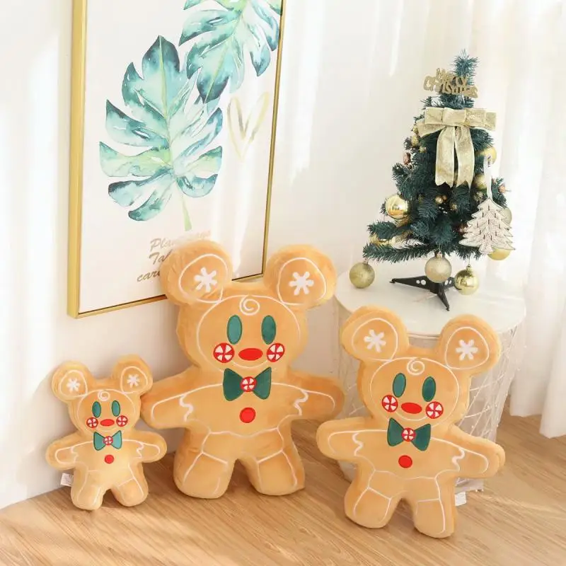 Stitch Gingerbread Man Plushes Doll Christmas Disney Mickey Mouse