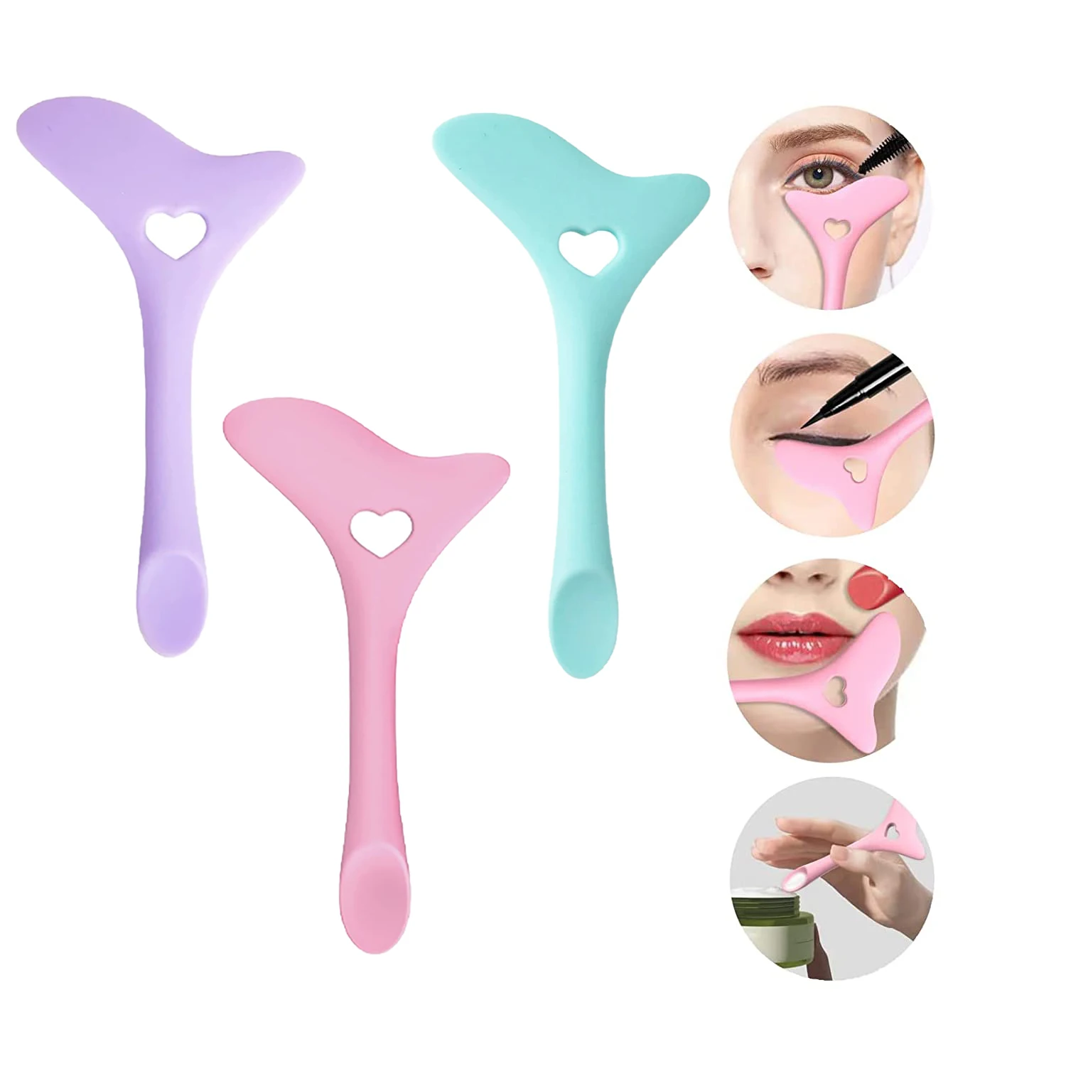 Multifunctional Eye Makeup Aid Tool Kit Eyeliner Molds Stencil Pads Eyebrow Pencil Stencil Reusable