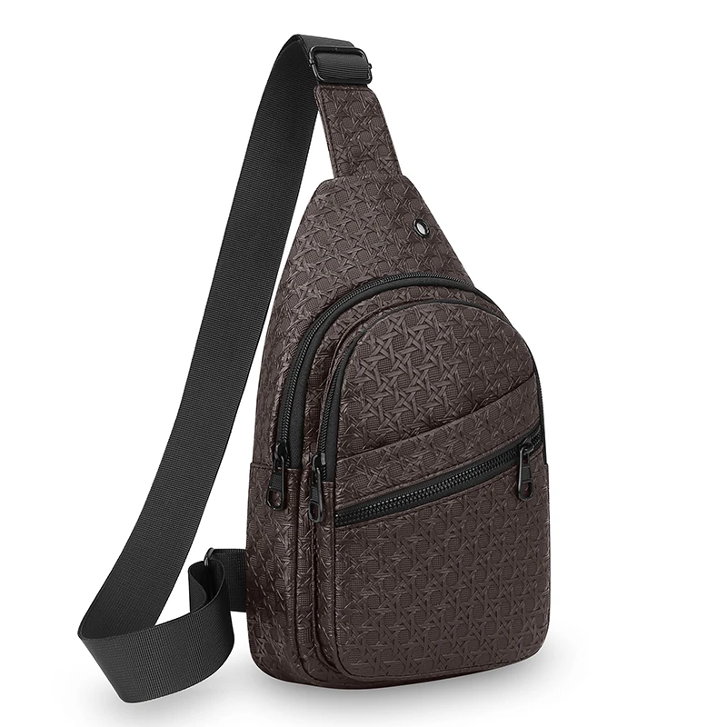 Men's chest bag - Crossbody bag - Adjustable shoulder strap - Unrestricted design - Ideal for travel, outdoor activities, and co