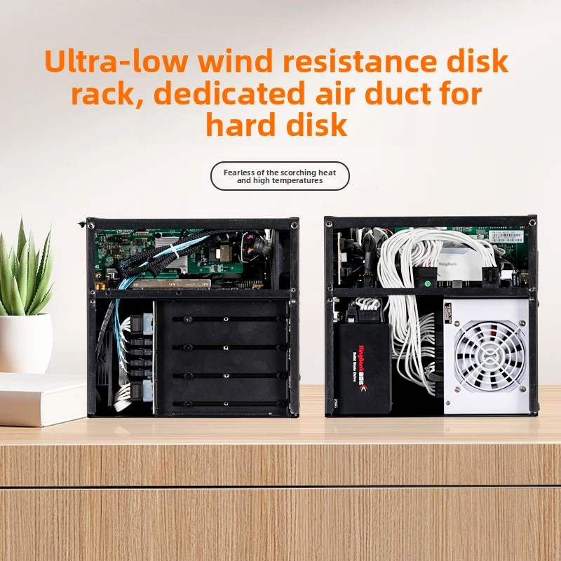 스콜피오 4디스크 NAS 섀시 케이스 알루미늄 쉘 SFX 파워 ITX / MATX 마더보드, 1.5mm 알루미늄 프레임