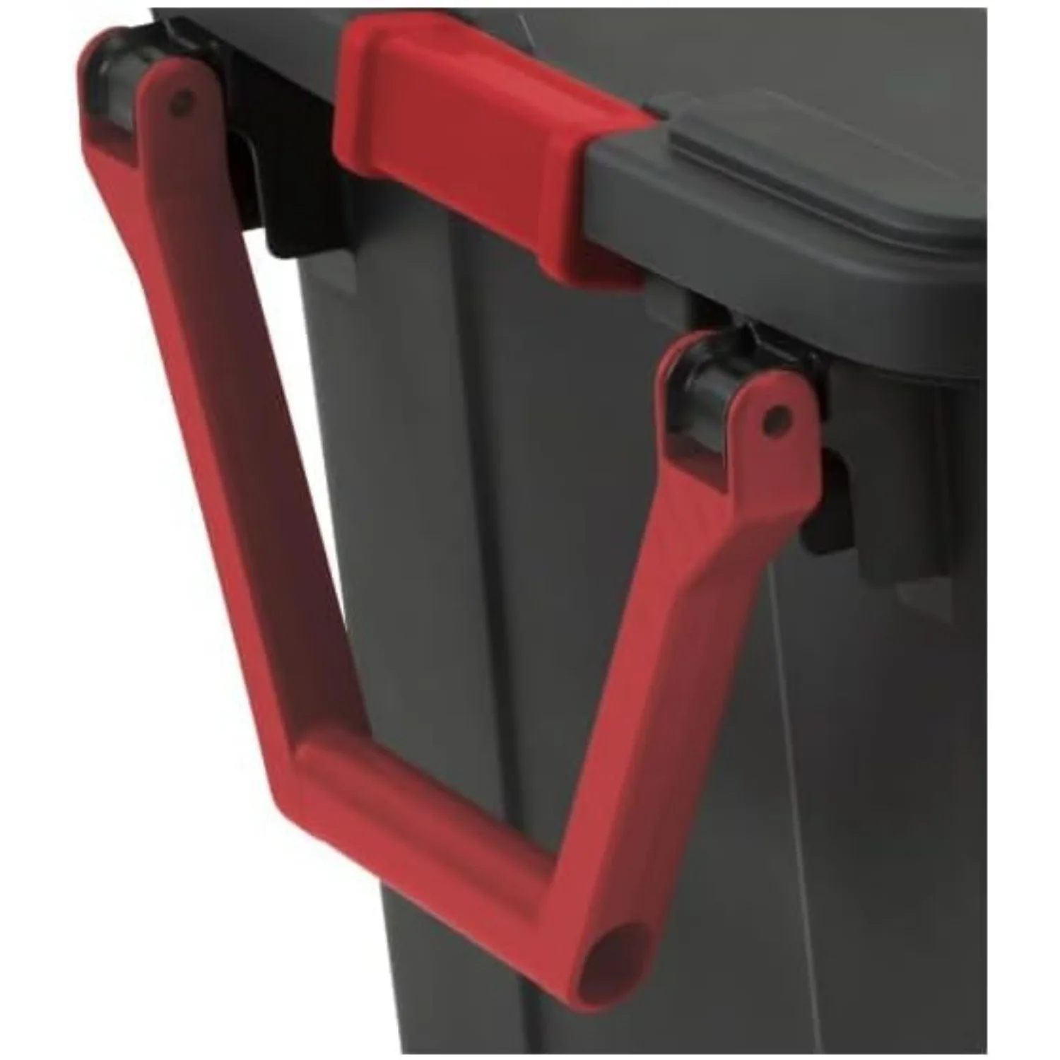 Set of 2 Black 40 Gallon Industrial Tote Plastic Bins with Wheels - Convenient Storage Solution 4
