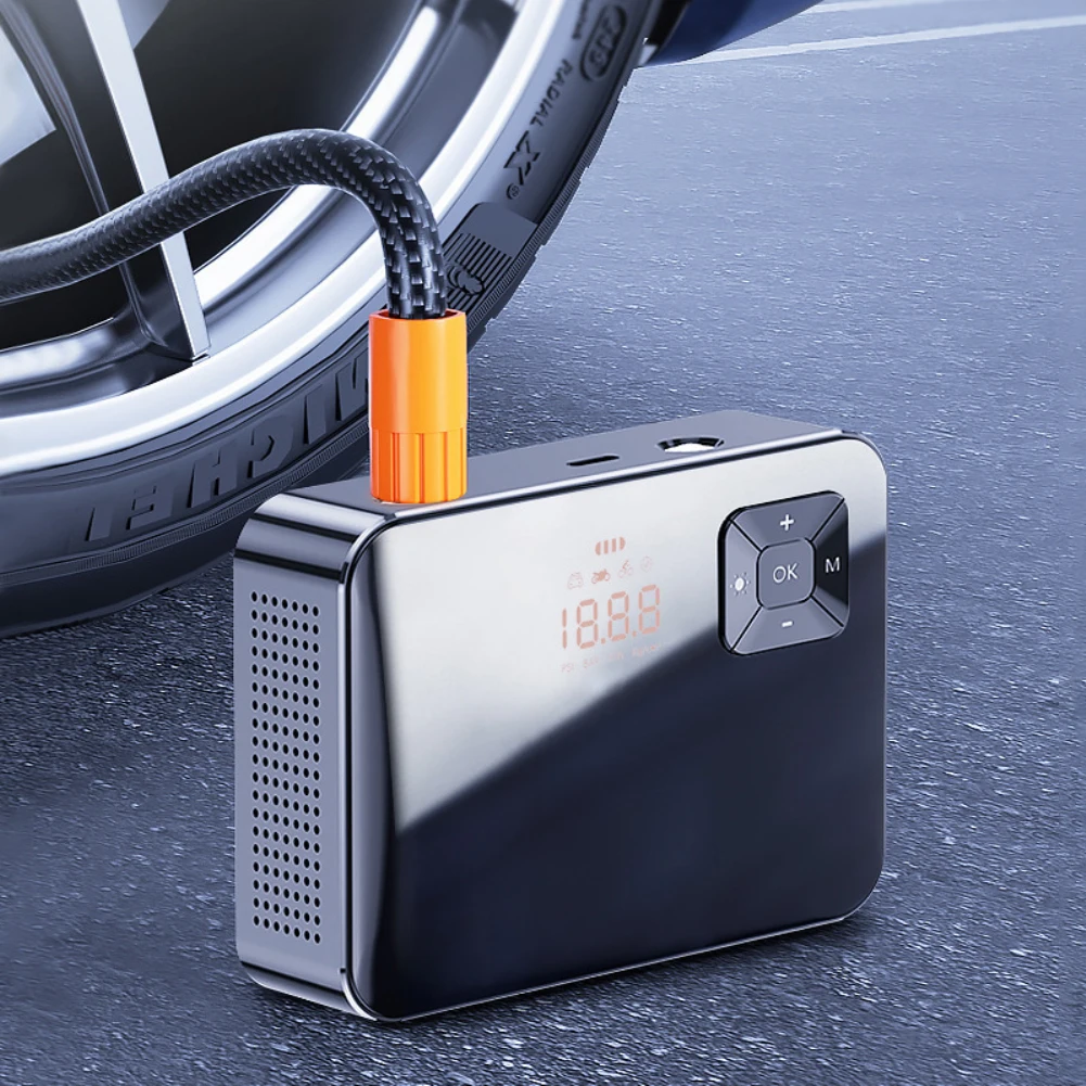 

Wireless charging vehicle Inflatable Pump intelligent inflation pump household car electric portable illuminating tire air pump