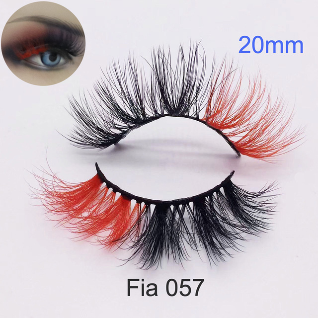 Mix Color False Lashes Ombre Natural Long Colorful Eyelashes Bulk Dramatic Makeup Fake Lash Party Colored Lashes Wholesale