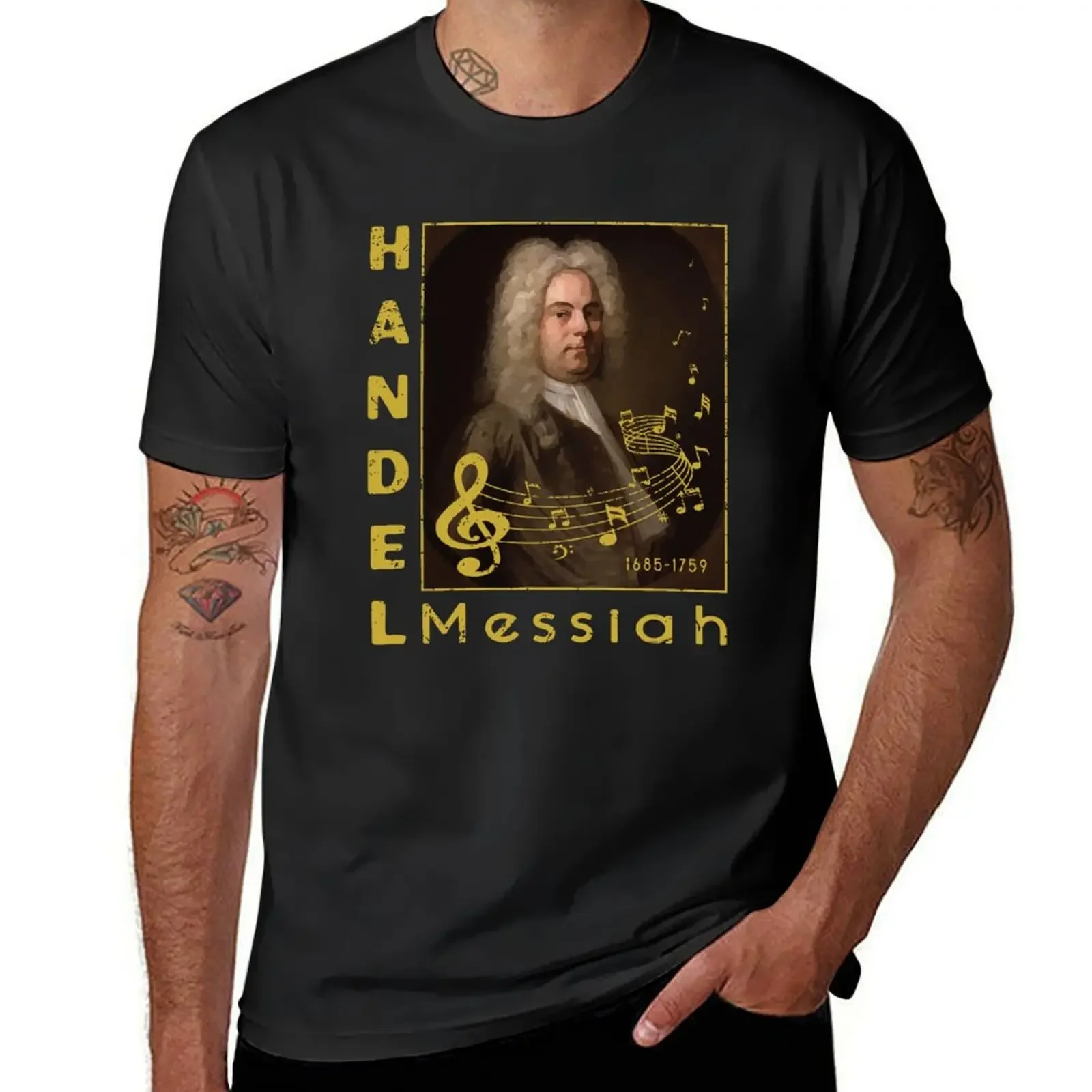 George Frideric Handel, Icona Musicale, Maglietta Classica Del Compositore Anime Coreano Fashion Blanks Magliette Vintage Da Uomo