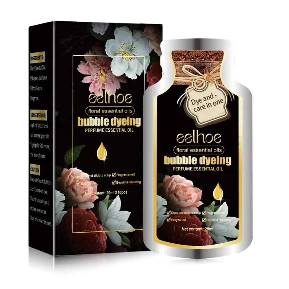 Bubble Hair Dye Natural Hair Dye Gentle Natural Plant with Long Lasting Color Nourishing Essential for Non-irritating