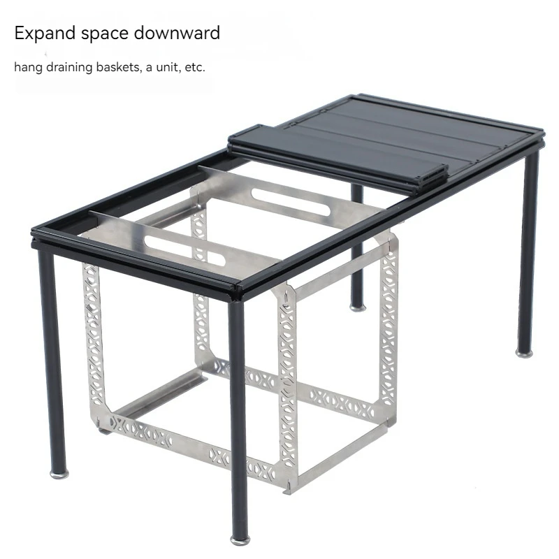 

Outdoor Camping Table One Unit Up Down Hanger IGT Table Accessories Stainless Steel Rack Drainage Basket Hanger