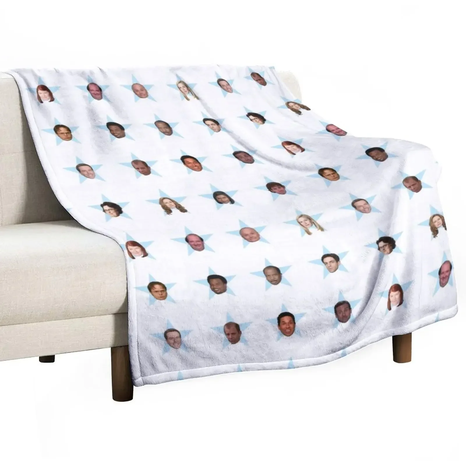 

The Office Cast Star Stickers Throw Blanket for sofa Comforter Shaggy blankets and throws Blankets