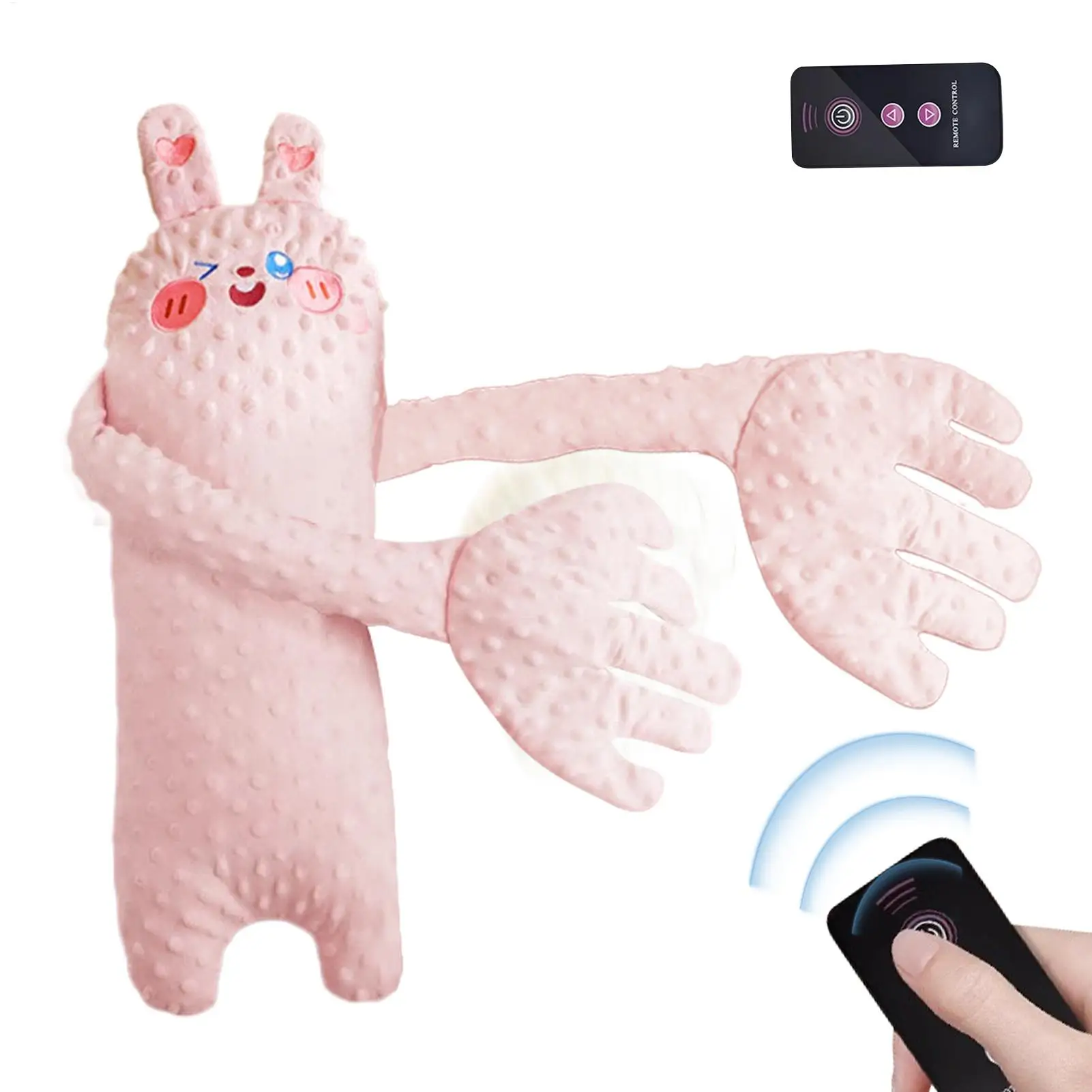  수면용 전동 엉덩이 마사지기, 리모컨으로 작동하는 놀람 방지 수면 패트 베개, 용 진정 장난감