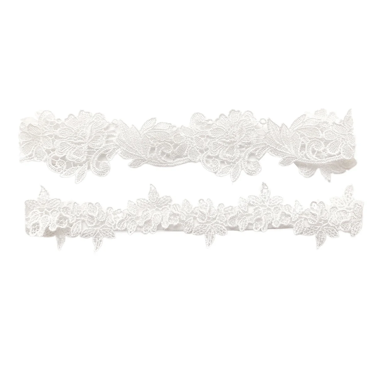 

1 Pair Garter Belt Set Bridal Wedding Stretchy Floral Garter Belt Leg Ring Set for Favor
