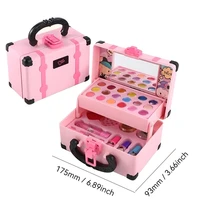 Kids Makeup Cosmetics Playing Box Princess Makeup Girl Toy Play Set Lipstick Eye Shadow Safety Nontoxic Kids Toys for Girls 6