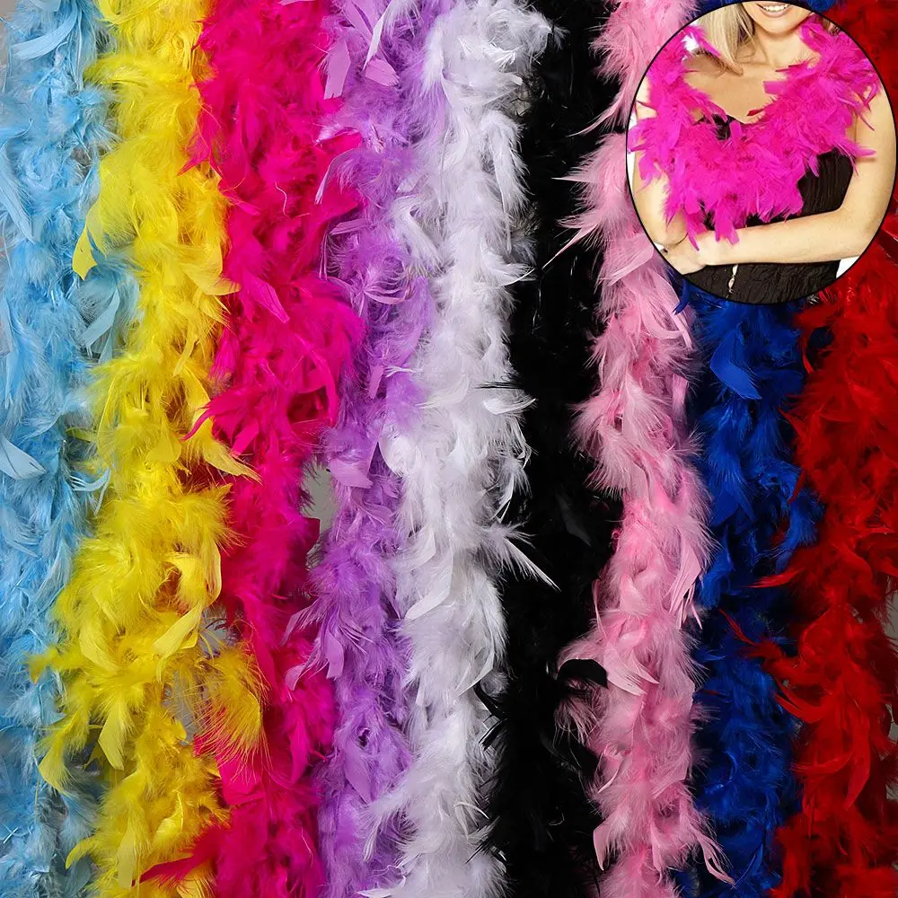 Costume DIY Craft Cosplay Party Decoration Fluffy Feather Boa Strip 2M