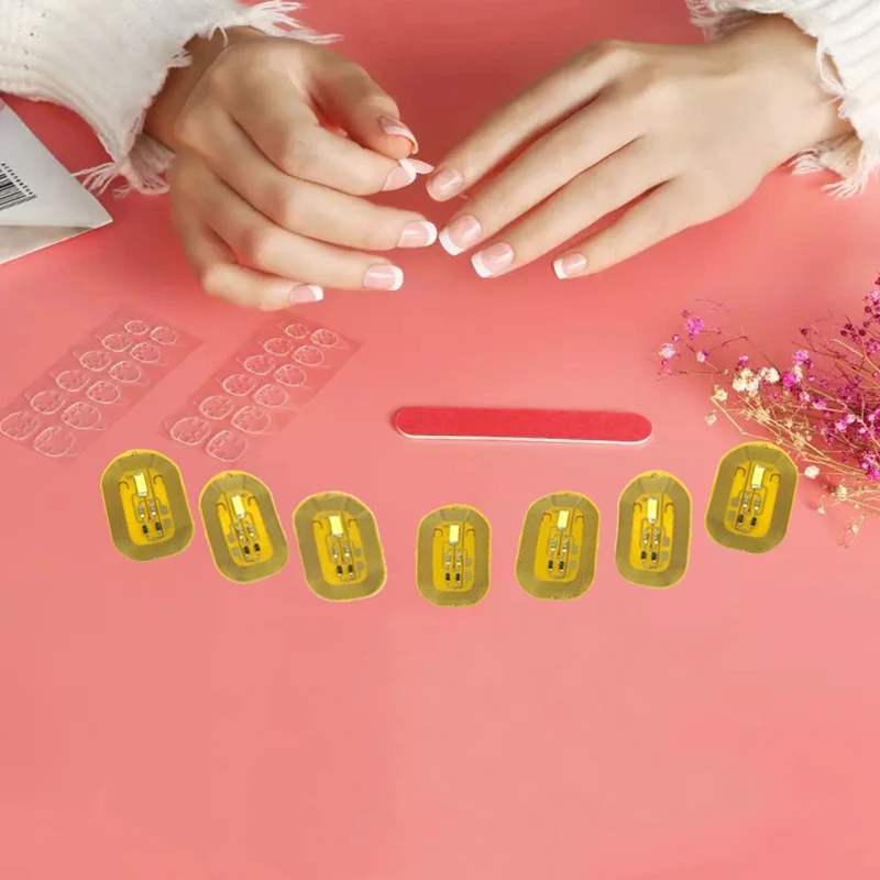 1Pcs NFC Flash Nail Sticker LED Light Flash Party Decor LED Bare Chip Intelligent Luminous Nail Lamp Sticker Enhancement