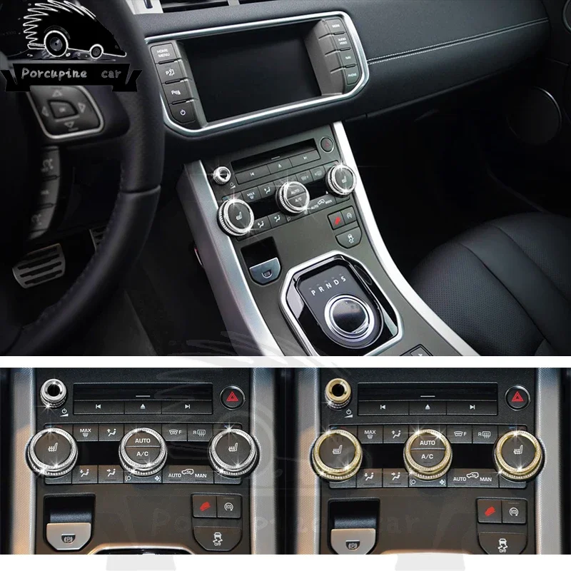

4 pcs 3 Colors Volume Air Conditioning Car Button Decoration Car Sticker-styling For Land Rover Range Rover Sport Evoque