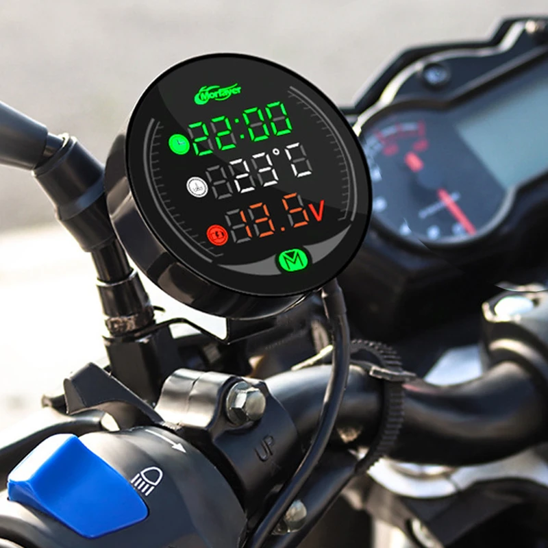 Digital Motorcycle Electronic Clock DC 9V24V Digital Time Clock