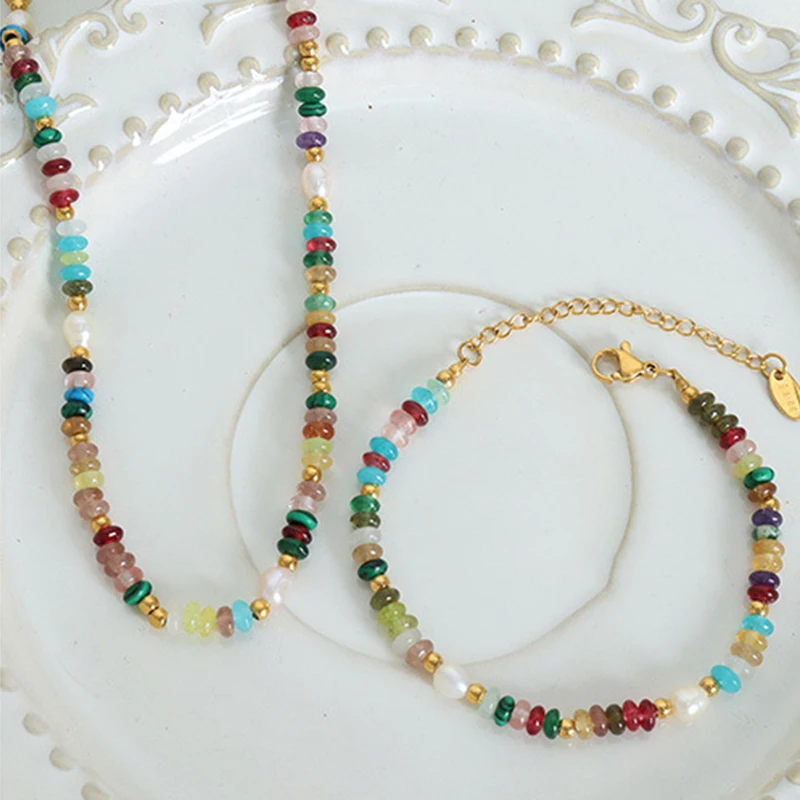 Set 3 Braccialetti In Pietre Naturali – Perle 4/6/8 Mm – Elastici, Unisex, In Scatola Regalo