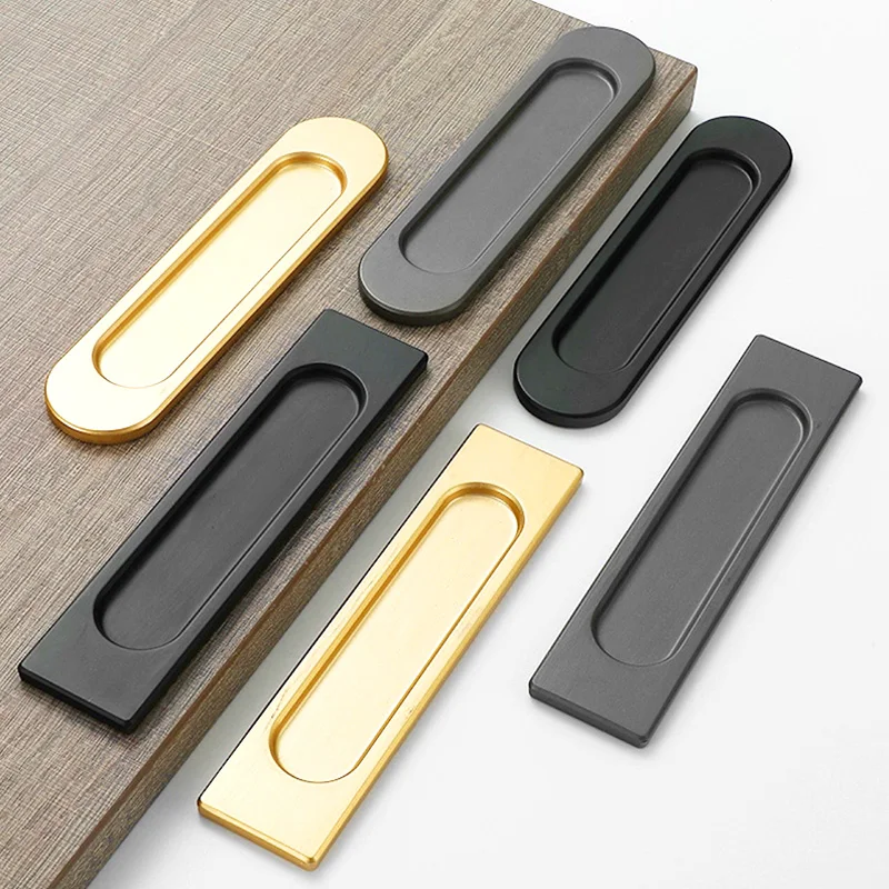 Punch Free Sliding Door Handle Aluminum Alloy Self-Adhesive Window Kitchen Door Knob Wardrobe Pulls Furniture Hardware Handle door handles