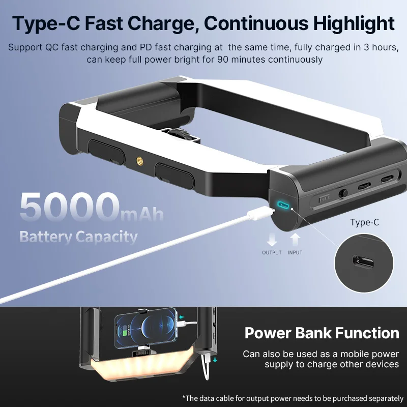 Ulanzi U-Rig Video LED Light Wireless Remote Smartphone Video Light 2 in 1 Ring Light Handheld Light with Bracket for DSLR