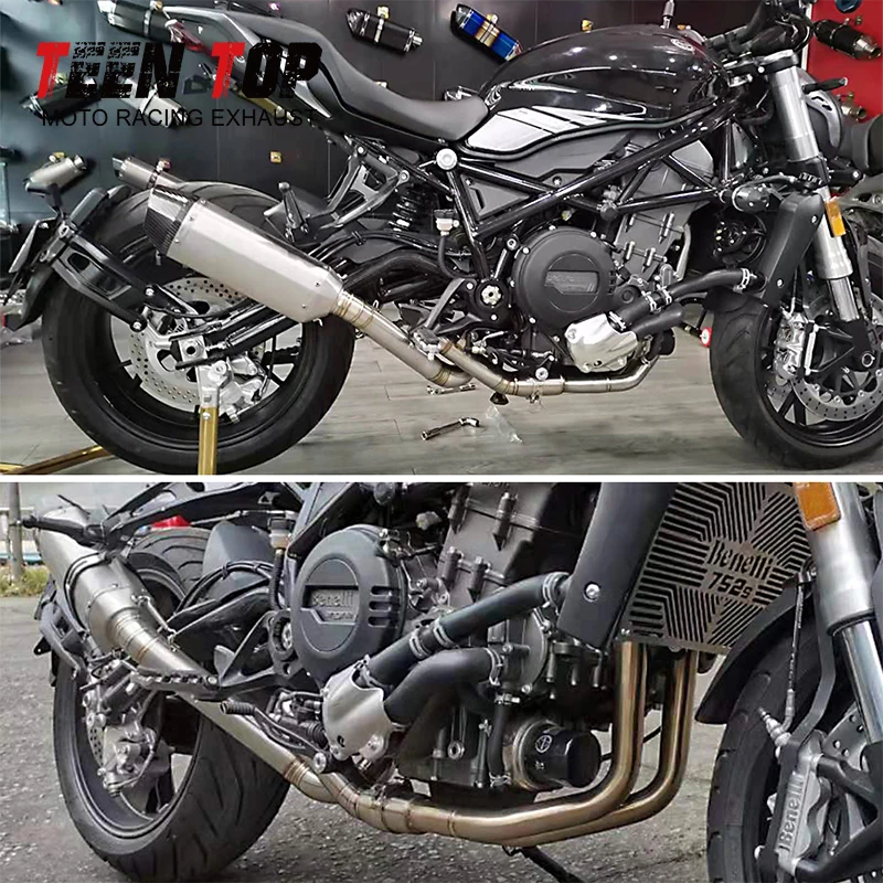 For Benelli 752S Exhaust System 2019 2020 2021 2022 51mm Steel Motorcycle Exhaust Escape Moto Front Connect Pipe Silencieux Moto - Image 5