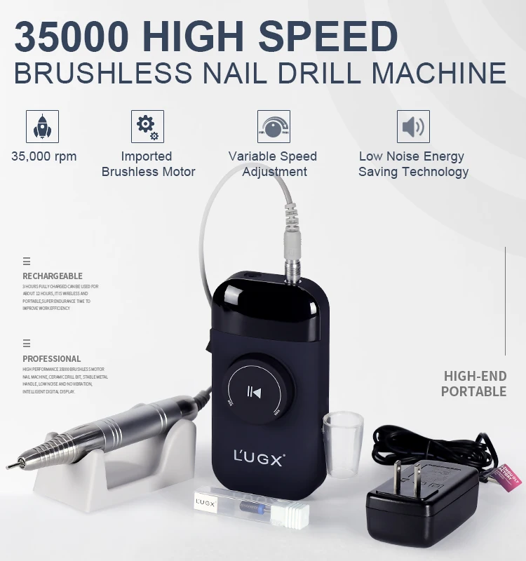 L'UGX 電動ネイルマシン 35000RPM ブラシレス s*i様 L'UGX 電動ネイル