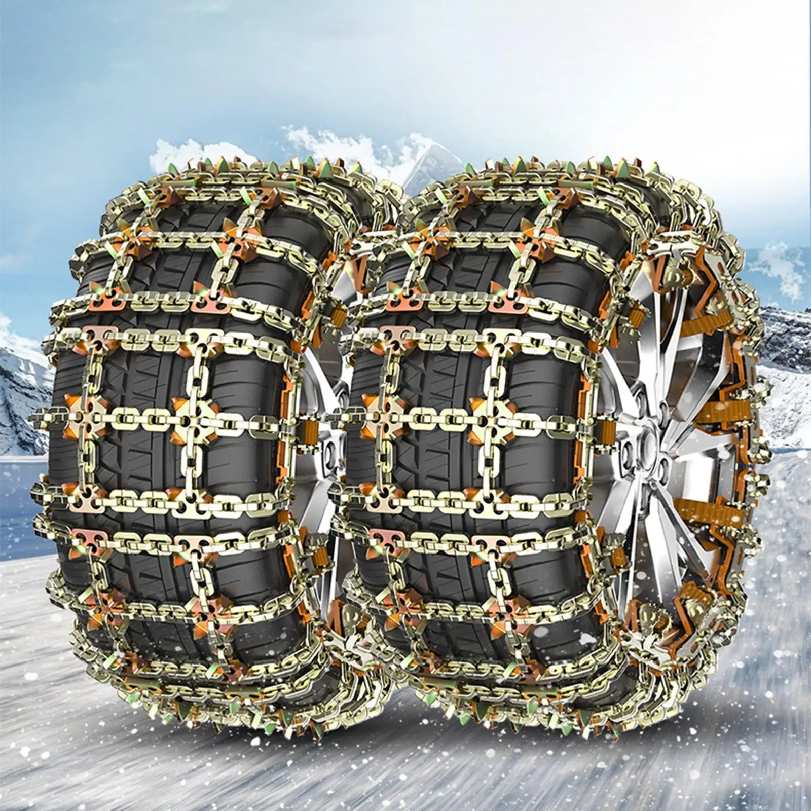 Tire Snow Chains Universal Winter Portable Anti Skid Chains for Car Suvs