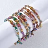 96311-086f05.jpg Bracelet poisson mignon en acier inoxydable pour femmes, corde colorée tissée à la main, style Boho, breloque, bijoux d'amitié populaires