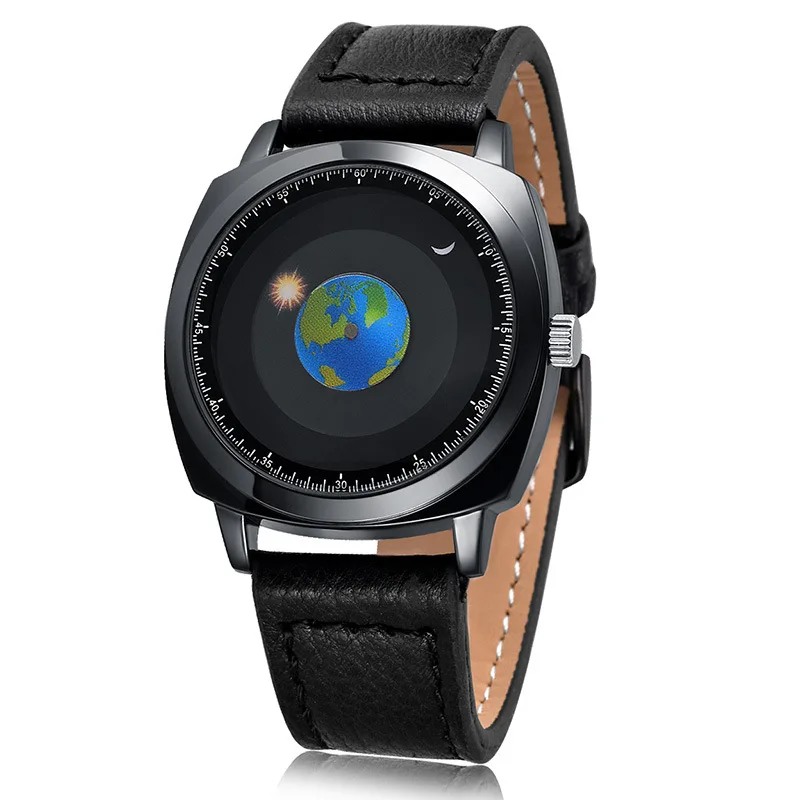 

MY-1704 Addies Cross border Supply Fashion Innovation Earth Watch Belt Men's Watch Popular