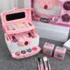 Kids Makeup Toys Portable with Real Cosmetic Case Simulated Makeup Beauty Set Makeup Vanity Toy for Children Girls Gifts 2