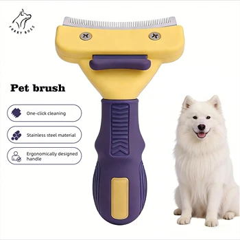 Pet Deshedding Grooming Brush 1