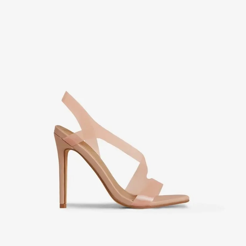 Women Pumps Fashion High Heels Transparent Shoes Women Jelly Sandals Sexy Heels Cross-tied Party Shoes Pumps Zapatos De Mujer