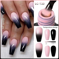 LILYCUTE 7ML Thermal Gel Nail Polish Pink Nude Dark Gradient Color Changing Manicure Semi Permanent Soak Off Nail Art Gel Varnis
