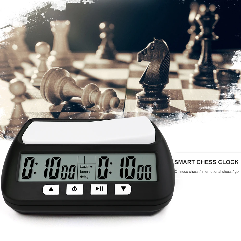 Board Game Timer Count Up Down Board Game Stopwatch Portable Chess Clock Timer for International Chess