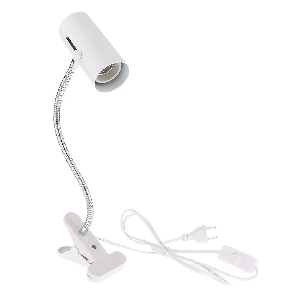 Reptile Heating Lamp Reptile Light Bulb Reptile Lamp Bulb Adjustable Gooseneck Reptile Lamp Holder Ceramic Heating LampA Infrared Light Bulb Holder E27 Screw -EU Plug