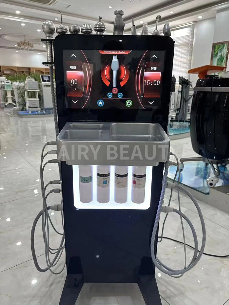 Professionelle 10-in-1-Hydro-Wasserschälmaschine, feuchtigkeitsspendende Hautaufhellung, Straffung, Tiefenreinigung, Diamant-Dermabrasionsmaschine – Detail 1