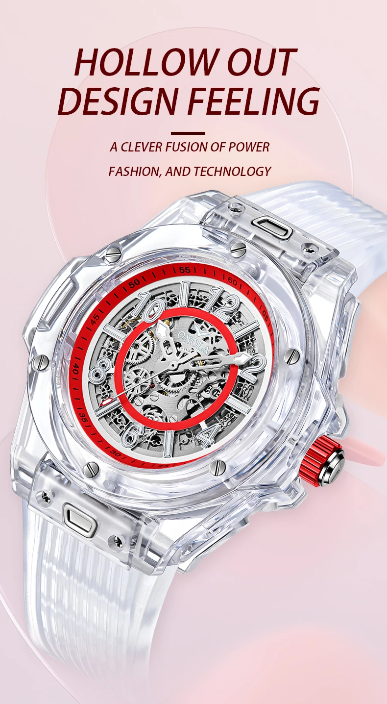 ONOLA Watches for Men Fashion Casual Tonneau Multifunctional