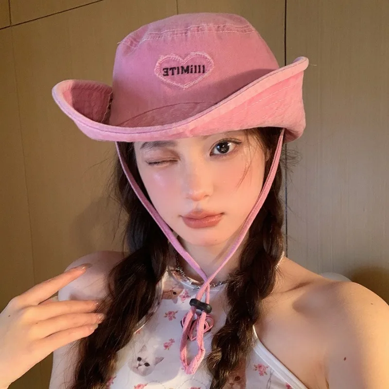Japanese Denim Washed Cotton Love Alpine Hat Women's Spring and