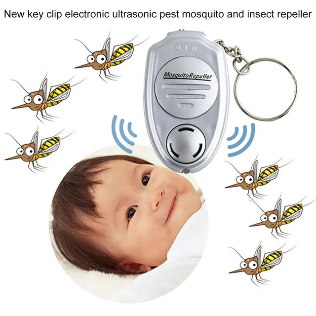2In1 Szúnyog -Repleller Hordozható Kulcs Klip Elektronikus Ultrahangos Szúnyoggyilkos Mágneses Visszaszorító Kültéri Mini Kulcstartó - Image 2