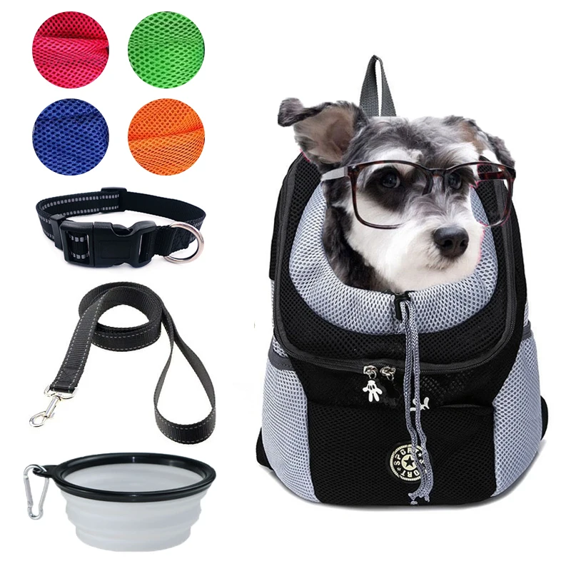 Pet Dog Carrier Bag Carrier For Dogs Backpack Out Double Shoulder Portable Travel Backpack Outdoor Dog Bag Travel Set