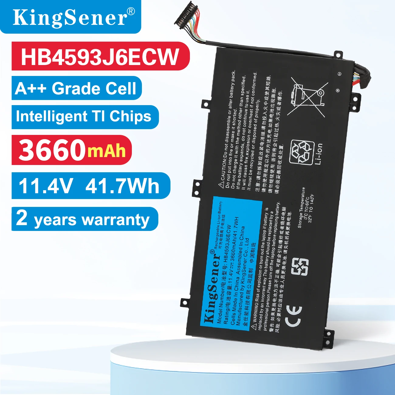 Kingsener-bateria do Portátil para Huawei Matebook 13 Hb4593j6ecw31 11.46v 3665mah 42wh Hb4593j6ecw-31