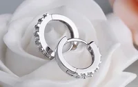 Boucles d'oreilles en argent Sterling 925 de haute qualité, boucles d'oreilles de luxe en Zircon circulaire de 10mm pour filles et femmes, bijoux de fête de mariage, cadeaux 4