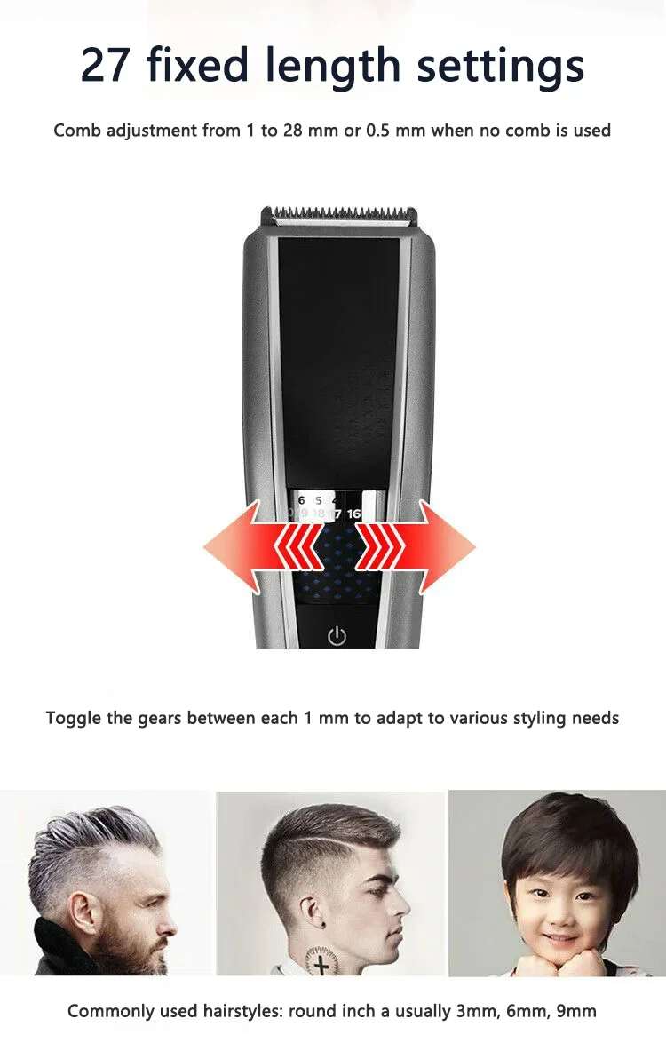 Description Picture 6 of itemPhilips New Hairclipper Series 5000 Electric Hair Cutter Head Washable Household Electric Hair Clipper HC3688 Type C Charge Port
