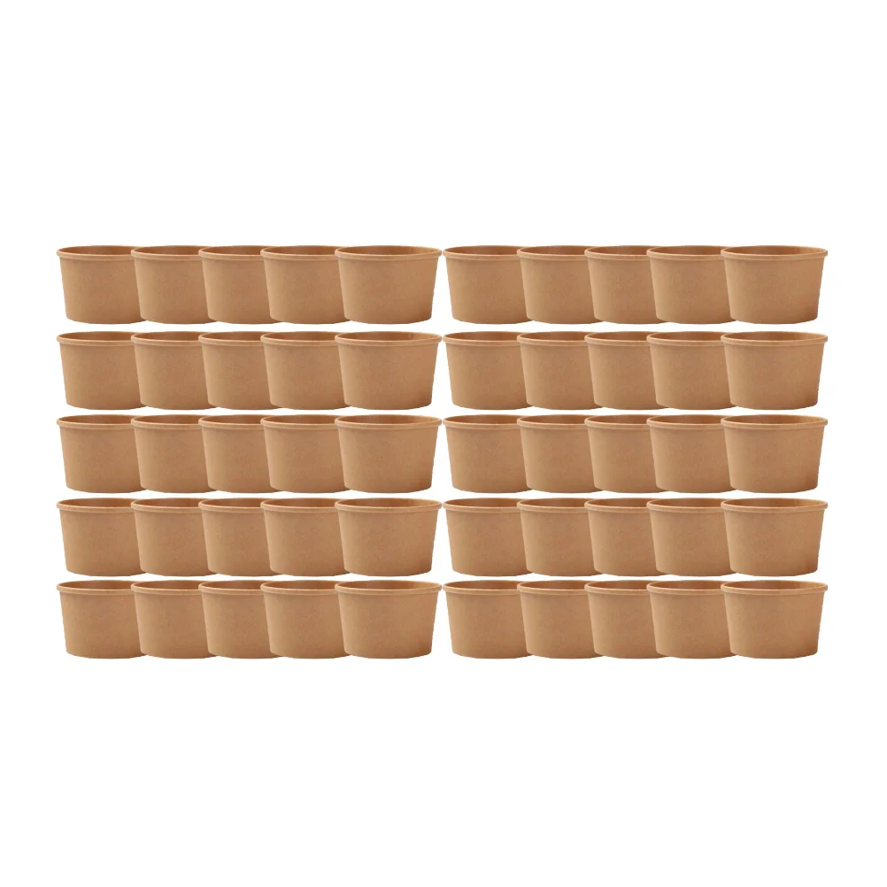 

Ounce Kraft Paper Soup Cup Disposable Meal Prep Containers Food Packaging Takeout Bowl without Lids