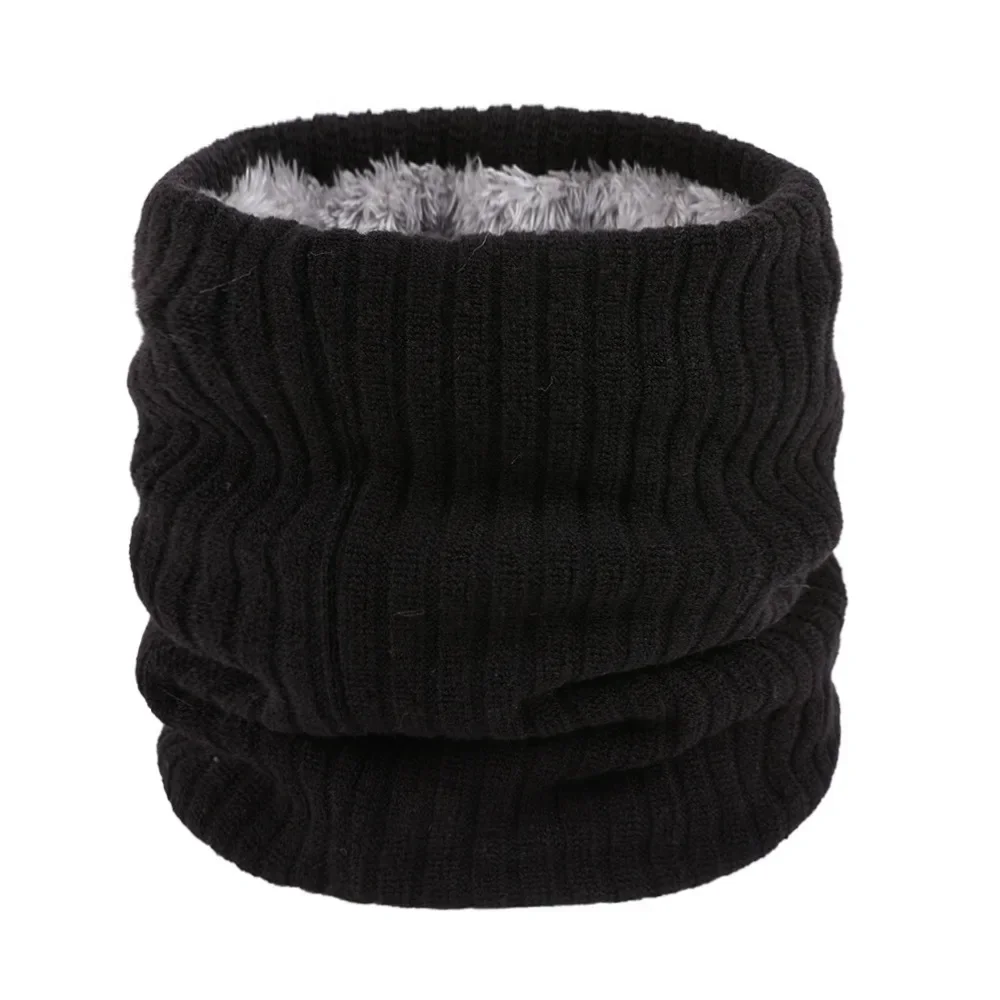 

1Pcs High Quality Neck Scarf Winter Women Men Solid Knitting Collar Thick Warm Velveted Rings Scarves Allmatch Muffler