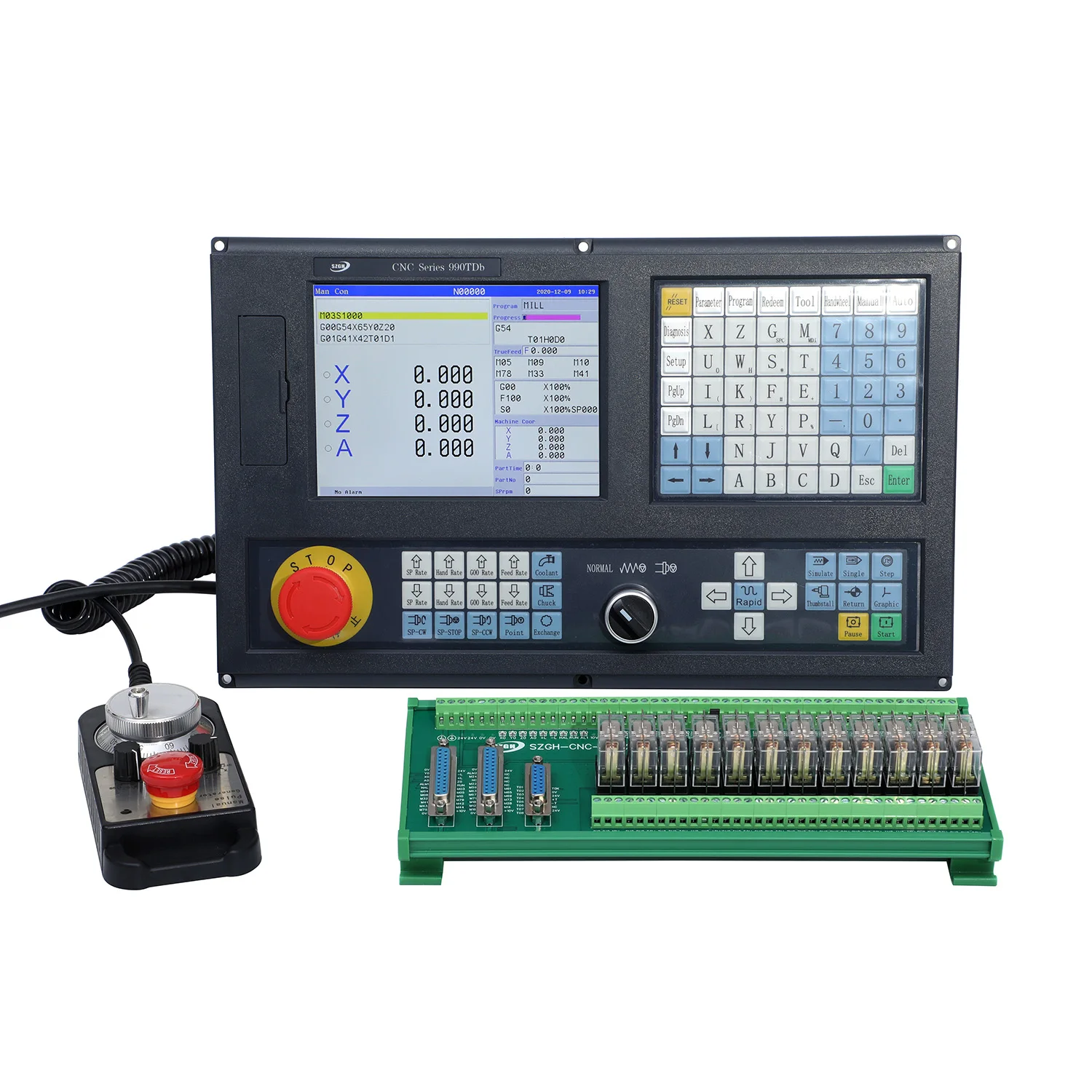 CNC Most ideal 4 Axis CNC Lathe Controller CNC990TDb-4 for cnc turning&lathe servo motor PLC ATC macro programmning