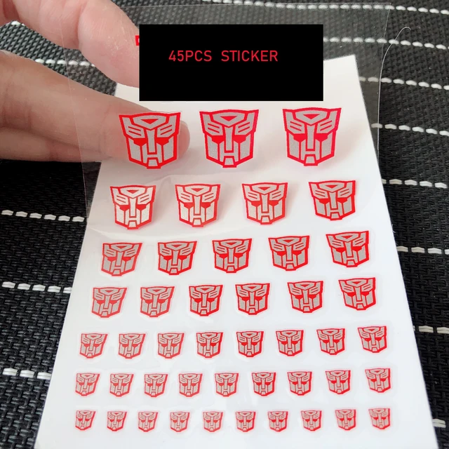 45pcs Transformation robot toys G1  sticker Symbol Decal for Custom DIY Toys Accessories Decoration 2