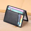YUECIMIE Super Slim Soft Wallet Genuine Leather Mini Credit Card Holder Wallets Purse Thin Small Card Holders Men Wallet 1