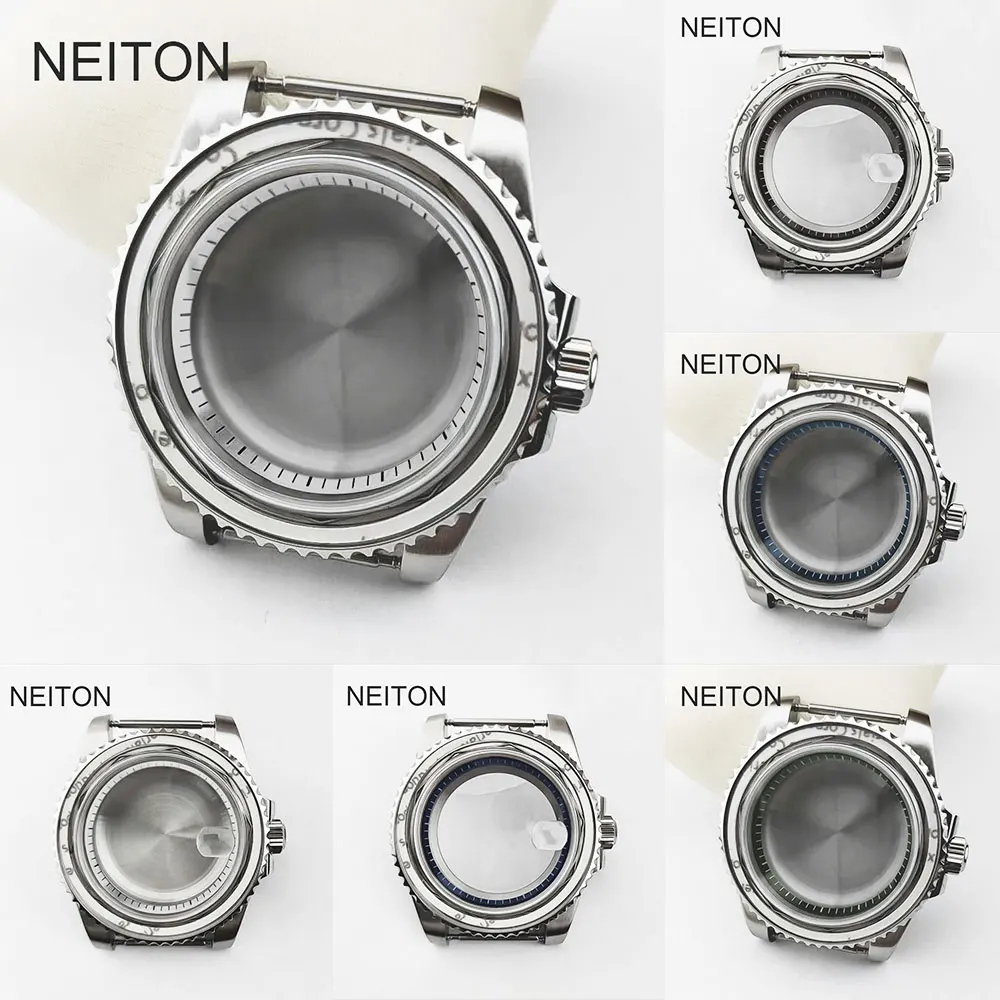 

NEITON 40 мм Φ сапфировое стекло черный подходит для ETA2824 NH35 NH36 Miyota8215 прозрачное стекло