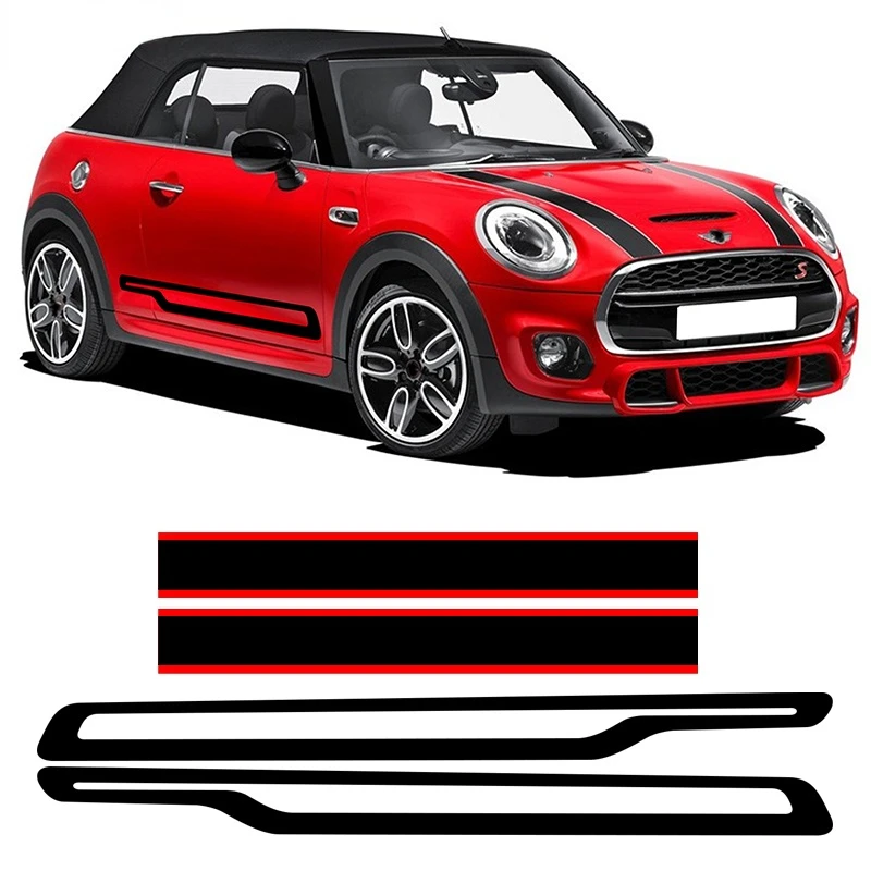 

Car Hood Decal Rally Line Bonnet Engine Cover Side Stripes Sticker For MINI Hatch Cooper S F55 F56 F57 JCW 2021 Accessories